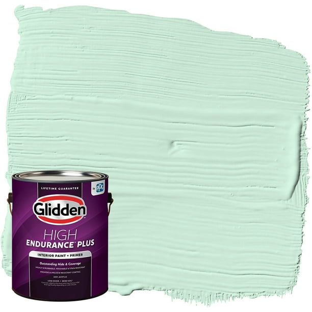 Glidden Hep Interior Paint And Primer New Mint Green 1 Gallon Semi Gloss Com - Mint Color Paint Gloss
