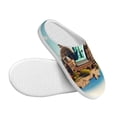 thumbnail image 3 of KLL Iconic Global Landmarks Pattern Adult Unisex Cozy Slippers,Fuzzy Slip-on Slippers TPR Sole Slippers Comfort Plush Home Footwear for Indoor & Outdoor-37/38, 3 of 7