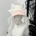 thumbnail image 3 of Slccxzc Pink Sweet Baseball Cap Kawaii Cat Ear Hats Lolita Style Fashion Caps Summer Sun Hat, 3 of 7