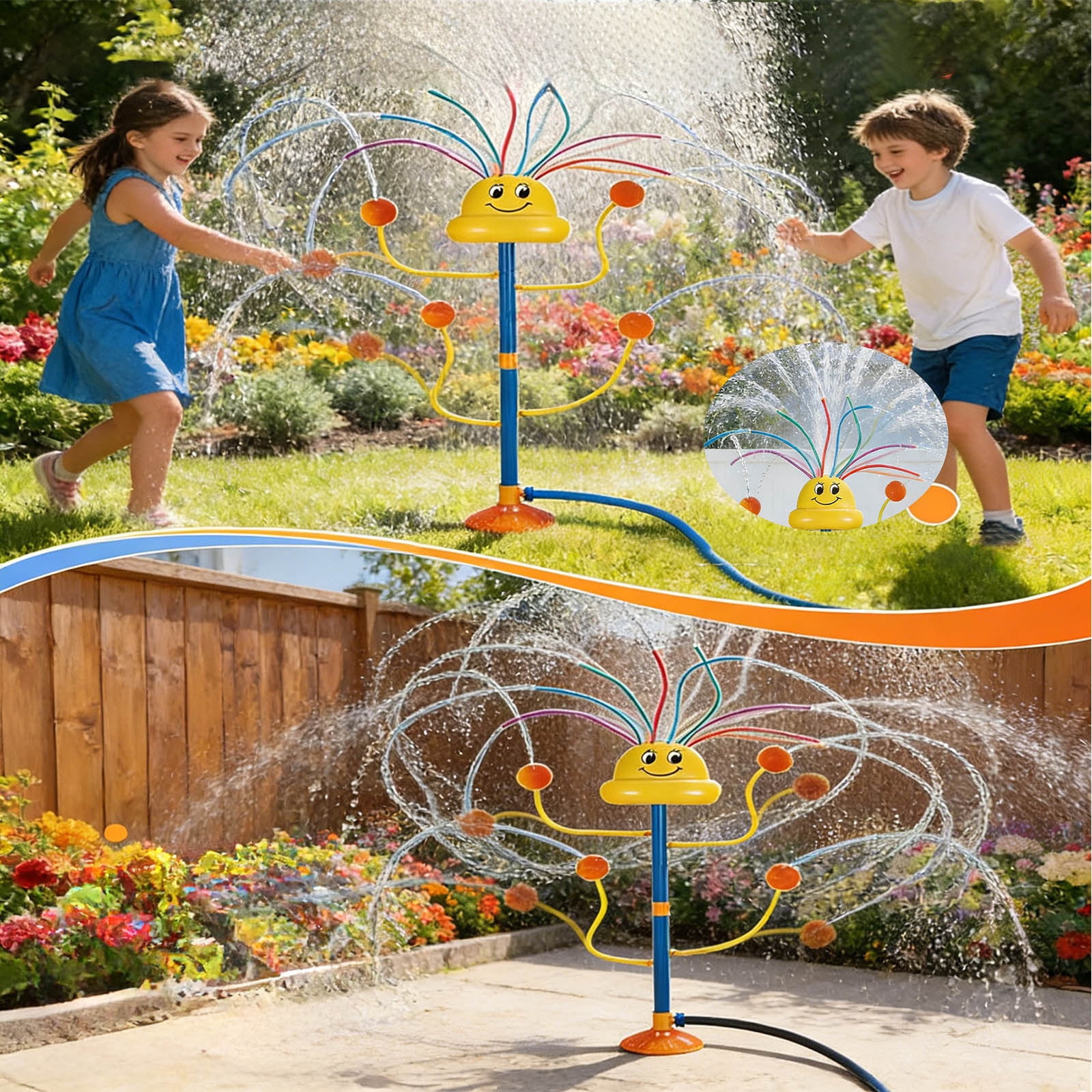 Water Sprinkler Outdoor Yard Toys, Outside Water Play Sprinklers, Backyard Lawns Water Sprinkler, Summer Family Games