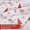 thumbnail image 4 of 4 Pcs Christmas 100% Cotton Flannel Printed Bed Sheet Set, 16 inch Deep Pocket Sheets, 4 of 7