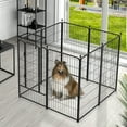 thumbnail image 2 of AMONSEE Dog Playpen, 8 Panels 45" Height Pet Playpen, Foldable Metal Dog Fence for Indoor Outdoor, 2 of 8
