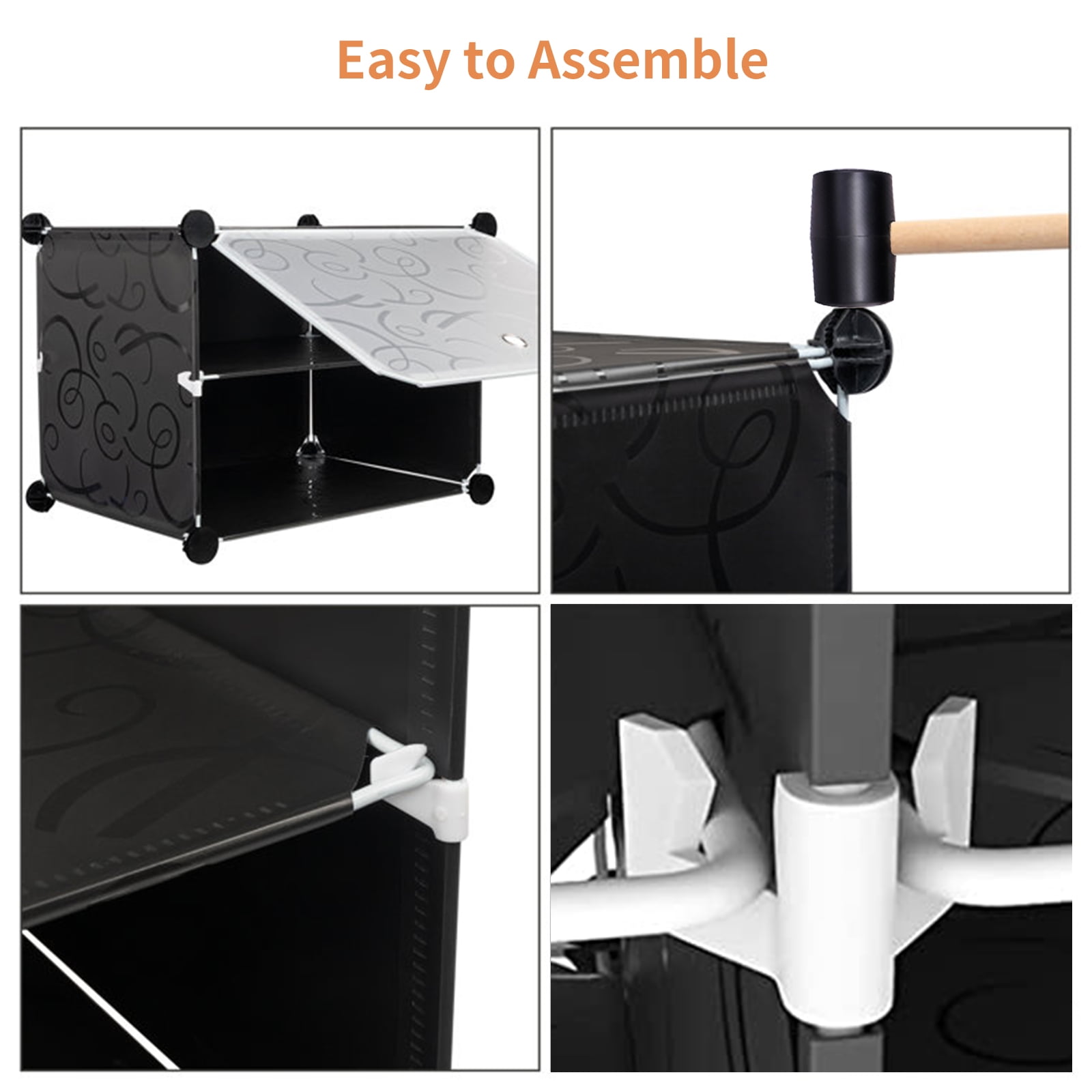 BIGLUFU Portable Shoe Rack Organizer, 8-Tier