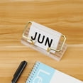 thumbnail image 2 of Metal Business Card Stand Holder Gold with Clear Acrylic Base for Office Desk, Wired Line Sleek Small Business Name Card Calling Card Display Stand, 2 of 6