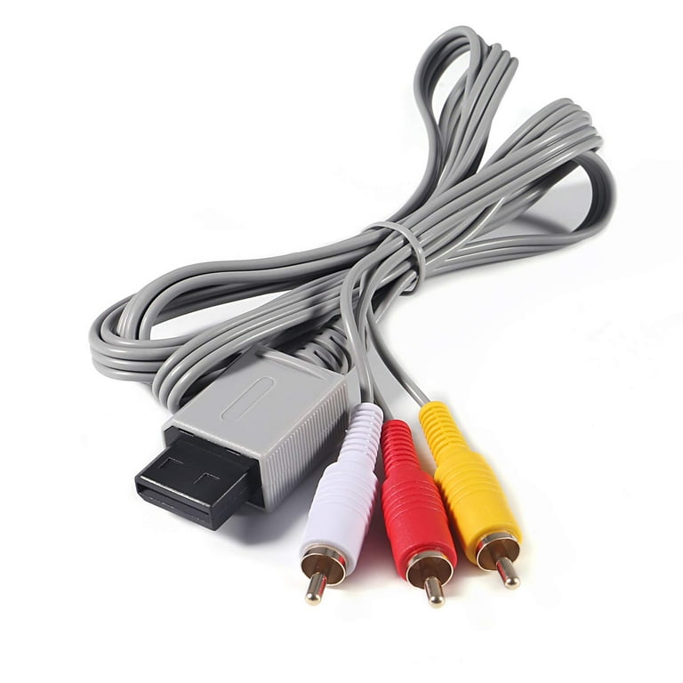 AV Cable for Wii Wii U, Audio Video AV Cable Cord for Nintendo Wii and Wii  U, 1.8M/6FT 