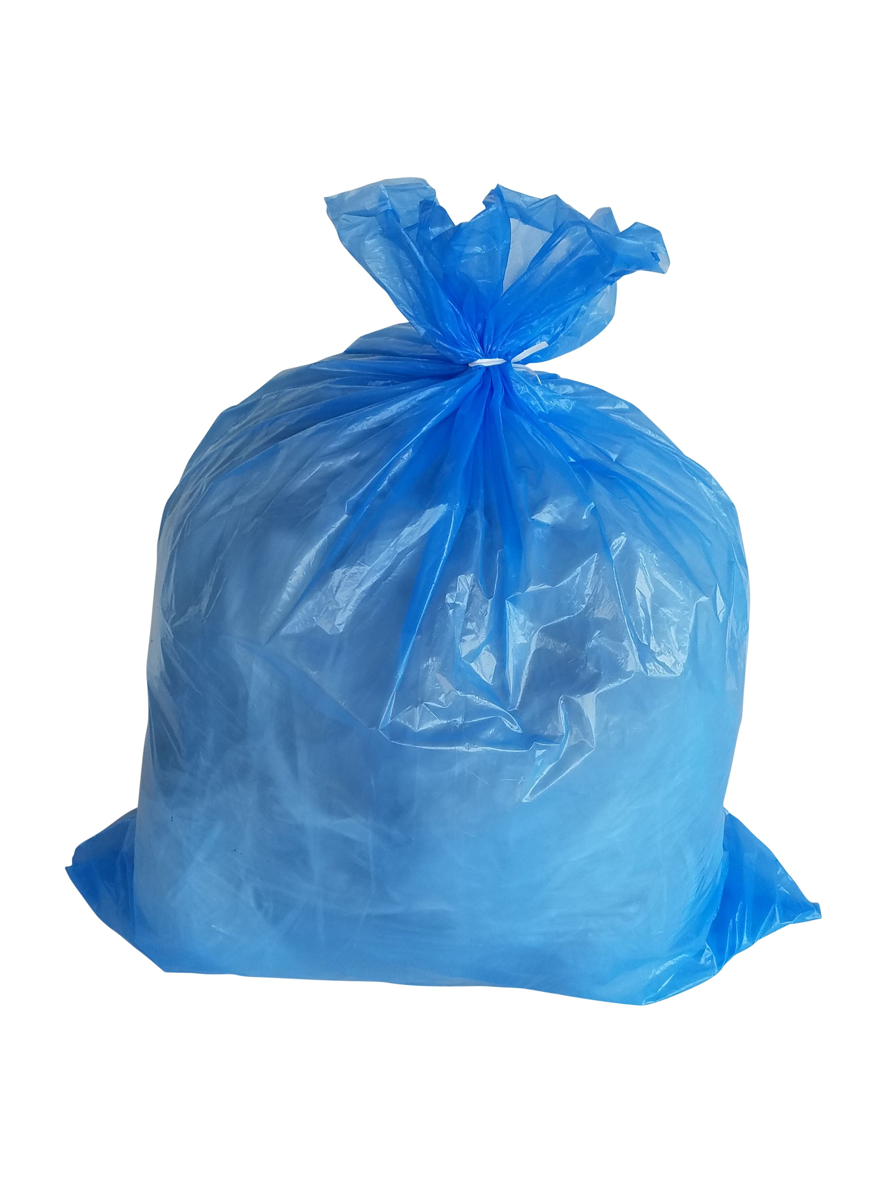 PlasticMill 33 Gallon, Blue, 1.5 MIL, 33x39, 100 Bags/Case, Garbage Bags / Trash Can Liners.