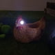thumbnail image 4 of Maceta de pollo para jardín con luz solar, portalápices, adornos, estatuilla para exteriores marrón Cola Figuras decorativas de patio, 4 of 7
