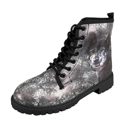 

Rdeuod Boots Women Retro Flat Bottom Shoes Floral Print Plus Size Lace Women S