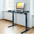 thumbnail image 6 of Seville Classics airLIFT® Electric Height Adjustable Desk with Tempered Glass Top, USB Charging Ergonomic Sit Stand Modern Home Office Workstation, 47.5" x 24" Pull Out Drawer, Blue, 6 of 12