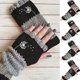 thumbnail image 1 of Guantes sin dedos con bordado de moda para mujer - Guantes de invierno tejidos con pantalla táctil y diseño de dedos cálidos y goteros, 1 of 2