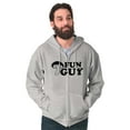 thumbnail image 4 of Fun Guy Fungi Mushroom Nerdy Geeky Zip Hoodie Sweatshirt Men Brisco Brands M, 4 of 6