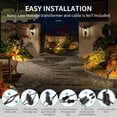 thumbnail image 3 of 4-Pack Landscape Spot Lights Outdoor, 2700K-5000K Adjustable, 7W 580LM, IP65 Waterproof, CRI 90+, 12V Low Voltage Landscape Lighting for Garden, Yard, Bronze, ETL Listed, 3 of 8