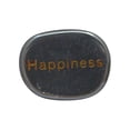 thumbnail image 2 of Almencla Small Engraved Stones Pocket Stones Polished Engraved "happiness" Lettering Flat Oval Encouragement Rocks Palm Stones for Home Decor Black, 2 of 8