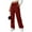 Wine#06, variant on Yteetum Corduroy Pants for Women Oversized Slim Fits Elastic Waisted Drawstring Lounge Pant Womens Casual Solid Plus Size Loose Fits Comfortable Trousers Straight Leg Work Pants with Pockets