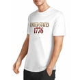 thumbnail image 3 of USPEED United States 1776 Minimalist Patriotic Text Graphic T-Shirt, Classic USA Independence 4th of July Short Sleeve Crewneck Casual Top for Men Women, 3 of 4