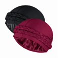 thumbnail image 1 of wonima11 Satin Lined Turban for Women Mens Halo Turban Silky Lined Durag for Waves Braids Locs Sleeping Bonnet Sleep Cap, 1 of 1