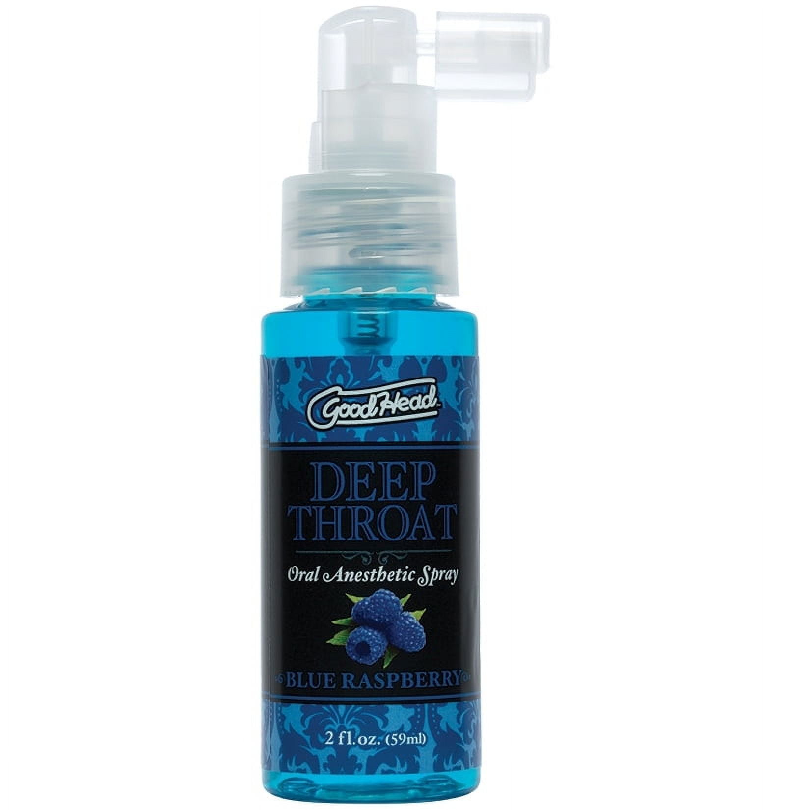 Doc Johnson GoodHead Throat Numbing Spray, Blue Raspberry 2 oz Over-the-Counter Medicines