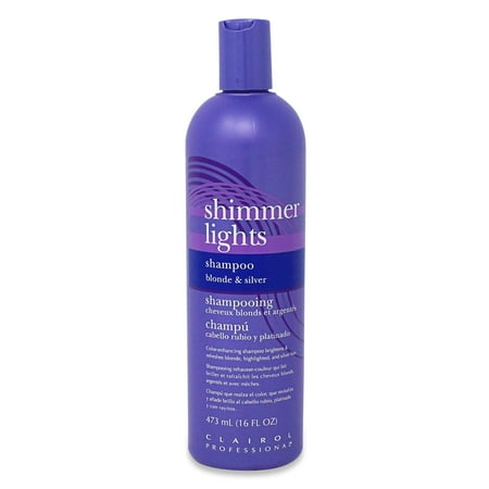 Clairol Professional Shimmer Lights Blonde and Silver Shampoo, 16 Fl (Best Purple Shampoo For Blonde Color Treated Hair)