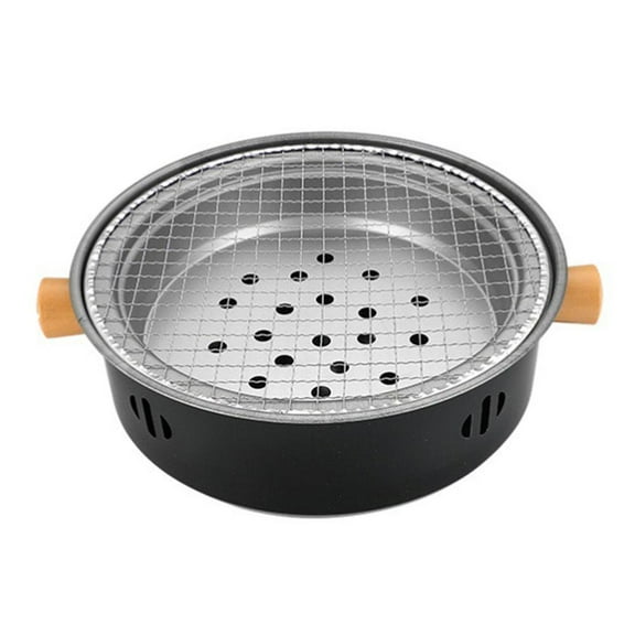 Portable Charcoal Barbecue Grill, Charcoal Grill, Mini Charcoal BBQ Grill Multifunctional Charcoal Grill Smokeless Round Tabletop Charcoal Grill, for Home Picnic Camping