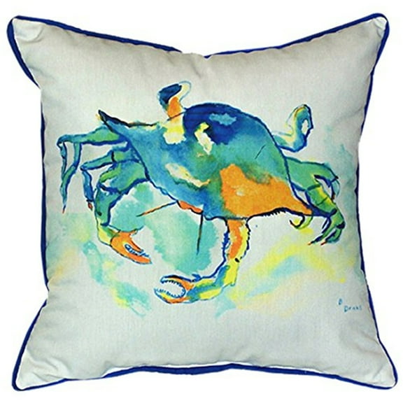 Betsy Drake ZP107 Orange Crab Indoor & Outdoor Throw Pillow- 22 x 22 in.