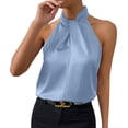 thumbnail image 1 of Blusas para las Mujeres Casual Verano Botón Sólido sin Mangas, Blusas sin Mangas para las Mujeres Ligero Verano Uso Diario, 1 of 6