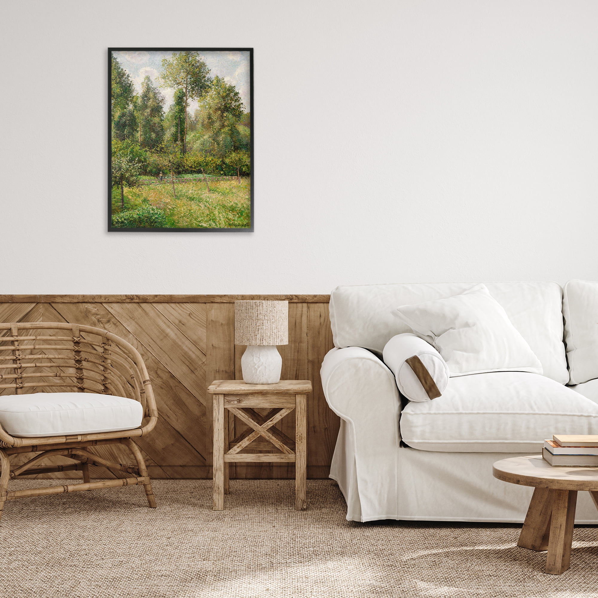 Stupell Industries Poplars Classic Landscape Black Framed Giclee Art, design by Camille Pissarro