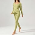 thumbnail image 5 of Tsivenald Womens Thermal Underwear Set 2 Piece Ultra-Soft Fleece Lined Long Sleeve Top & Long Johns Bottom Warm Winter Base Layer, 5 of 7