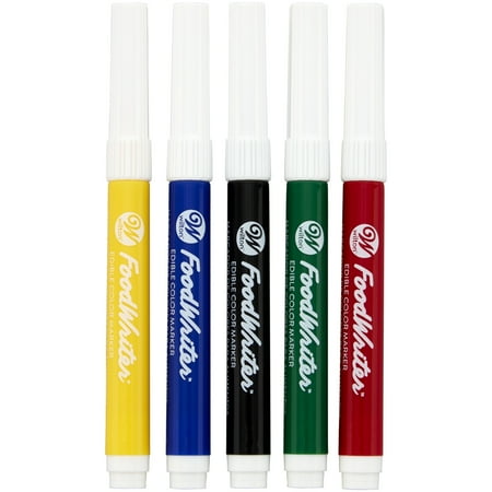 Wilton Fine Tip FoodWriter Edible Color Markers, Assorted, 5-Count
