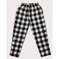 thumbnail image 3 of Pijamas de Franela a Cuadros de Algodón, Pantalón Largo con Bolsillos, Corte Recto para Mujer, 3 of 8