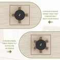 thumbnail image 3 of Space-Saving Modern Round Dining Table for 4-6,Modern Farmhouse Kitchen Table with Storage Shelf,Adjustable Feet,Easy Assembly & Cleaning for Dining Room, Living Room, Apartment, 3 of 7