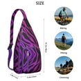 thumbnail image 3 of Rainbow Zebra Print Sling Bag - Colorful Abstract Zebra Stripes Crossbody Backpack for Women & Men, Modern Fashion Shoulder Bag (Cute Cartoon Zebra Pattern, Water-Resistant & Lightweight), 3 of 4