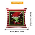 thumbnail image 3 of Christmas Throw Pillow Covers Set of 4, Linen Christmas Pillowcase Black and Red Buffalo Plaid Pillow Case for Home 18x18 Inch, 3 of 12
