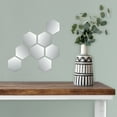 thumbnail image 5 of Blue Moon Studio Peel & Stick Silver Hexagon Wall Decals Adult Teen Tween, 8 Pack, 5 of 6