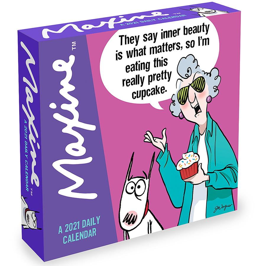 2021 Maxine 5 5 x5 5 Daily Humor Desktop Easel Calendar Full Color 