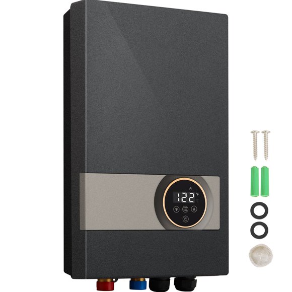 KFFKFF Instant Water Heater, 18kw Electric Tankless Water Boiler, Digital Temperature Display & Easy Installation & 24-Hour Water Supply