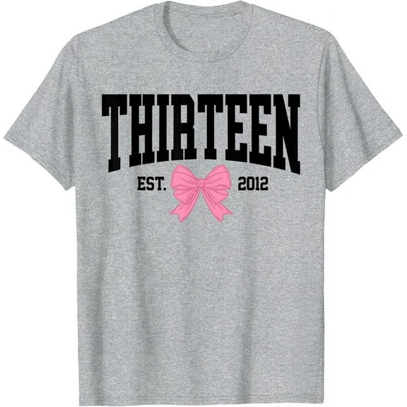 Thirteen Est 2012 13-Year-Old 13Th Coquette Birthday Girl T-Shirt Unisex S-5XL Hot Trending Shirt, Vintage Birthday Gift