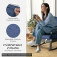 thumbnail image 3 of Topcobe 2-Piece Rattan Rocking Chairs with Comfortable cushions, Aluminum Frame, Perfect for Garden, Patio, Blue Relaxation, 3 of 11