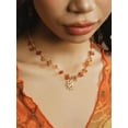 thumbnail image 4 of MINCHI Boho Vintage Hippie Gold-Tone Sunburst Stone Choker Necklace – A Symbol of Luck & Harmony, Jewelry Gift for Women, 4 of 15