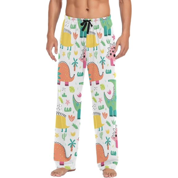 GZHJMY Dinosaur Pajama Pants for Men, Lounge Pants Lightweight Men Pajama Bottoms with Drawstring Pockets, Christmas New Year Birthday Gifts, XX-Large