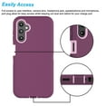 thumbnail image 5 of Galaxy A14 5G Cases, Sturdy Phone Case for Samsung A14 5G 6.8", Njjex Full-Body Shockproof Protection Heavy Duty Armor Hard Plastic & Shock Absorption Rubber Rugged Bumper 3-in-1 Case Cover - Burgundy, 5 of 7