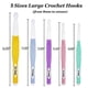 thumbnail image 4 of 5 PCS Crochet Hook Set, Large Ergonomic Crochet Hooks, Big Crochet Hooks Set, Size L/8mm, N/10mm, 12, 4 of 5