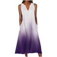 thumbnail image 5 of FAVIPT Summer Dresses for Women 2025 Vacation Spring Casual Midi Dresses Beach Trendy Sundresses Plus Size Long Maxi Sun Dress Purple,XXXXL, 5 of 5