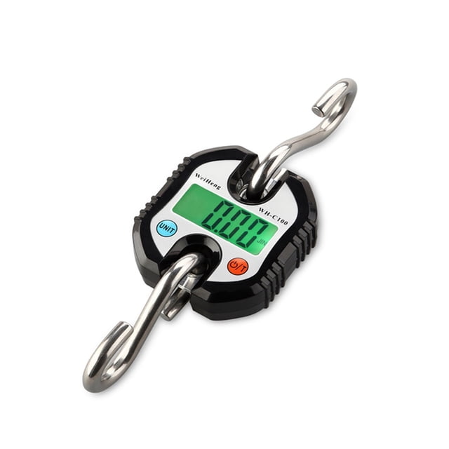 Balance Grue 100/150/300/500kg Balance Grue Robuste Crochet Suspendu Balance en Acier Inoxydable avec Rétroéclairage LCD, Facile à Utiliser