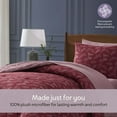 thumbnail image 7 of Lammaloe Twin XL Comforter Sets, 5 Piece Reversible Botanical Bed in a Bag, Dorm Bedding Comforter Set with Sheets, Modern Bed Set, Mulberry/Smoky Lavender, 7 of 7