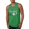 thumbnail image 1 of Wild Bobby, Be Your Own Kind of Beautiful Inspirational, Pop Culture, Men Graphic Tank Top, Kelly, Large, 1 of 3