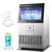 Zomagas Commercial Ice Maker Machine 110LBS/24H Stainless 25 LBS Capacity 45 Ice Cubes for Restaurant