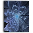 thumbnail image 2 of Fleur Fractale Numérique Bleue Symmétrique - Impression sur Toile Florale, 2 of 3