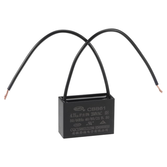 Capacitor de ventilador de techo CBB61 de 4.75uF 250V AC 2 cables Uxcell 1 paquete