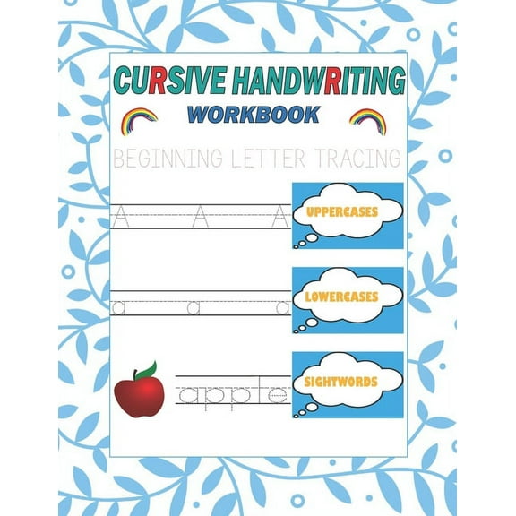 Cursive Handwriting Workbook: Beginning letter tracing (Paperback)