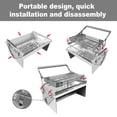 thumbnail image 7 of Portable Stainless Steel Outdoor, BBQ Grill 360° Rotating Charcoal Grill, 7 of 7